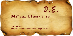 Dósai Eleonóra névjegykártya